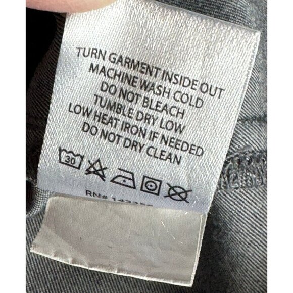 Figs Women's Sz Large Dark Gray Kangaroo Pocket Short Sleeve V Neck Scrub Top - Picture 6 of 9